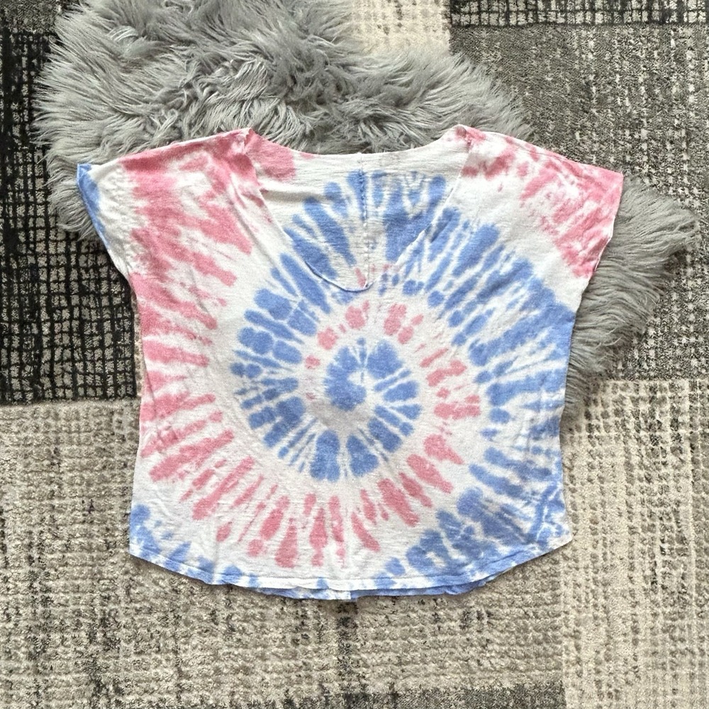Maurice's 24/7 Tie Dye Raw Hem V-Neck T Size 3X‎